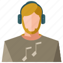avatar, man, music, account, people, person, user