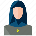 avatar, muslim, woman, account, person, profile, user
