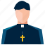 avatar, priest, account, man, person, profile, user 