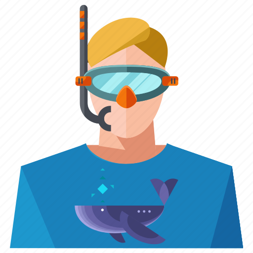 Avatar, man, snorkeling, people, person, profile, user icon - Download on Iconfinder