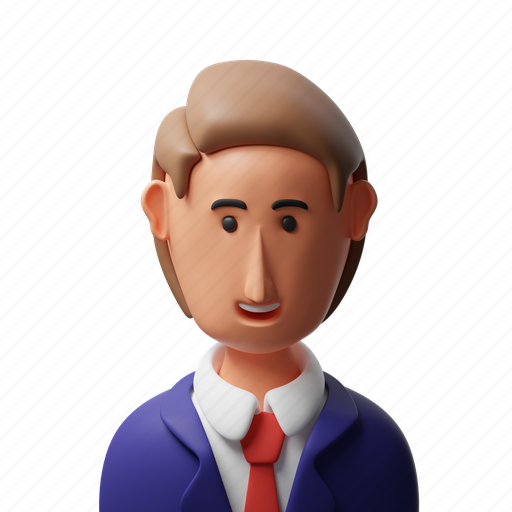 Businessman, smile, guy, person, avatar, male, character 3D illustration - Download on Iconfinder