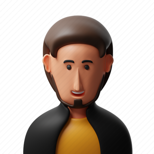 Trendy, face, guy, person, avatar, male, character 3D illustration - Download on Iconfinder