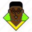 account, afro, avatar, man, person, profile, student 