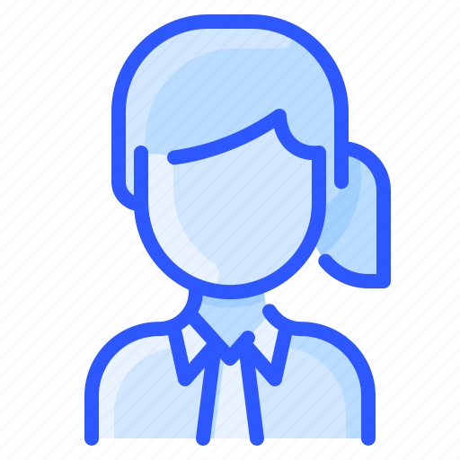 Avatar, ponytail, user, white, woman icon - Download on Iconfinder