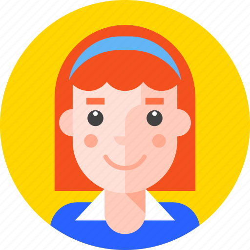 Schoolgirl, girl, lady, pupil, redhead, school, student icon - Download on Iconfinder