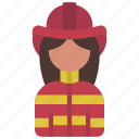 firefighter, woman, person, user, people, service