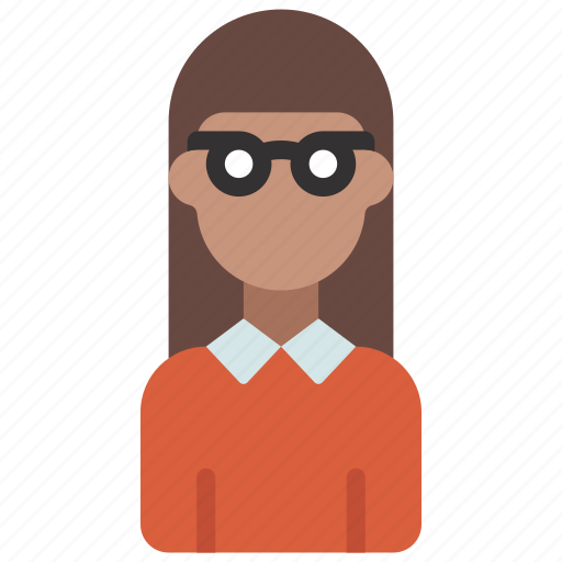Nerd, woman, person, user, people, nerdy icon - Download on Iconfinder