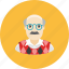 avatar, face, glasses, grandfather, mustache, profile, waistcoat 