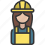 builder, woman, person, user, people, girl 
