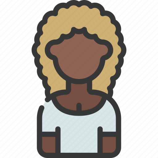 Frizzy, hair, woman, person, user, people, curly icon - Download on Iconfinder