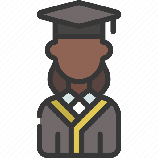 Graduating, student, woman, person, user, people, education icon - Download on Iconfinder