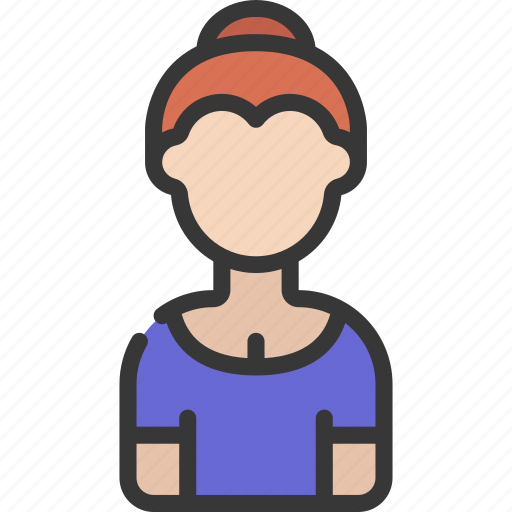 Hair, bun, woman, person, user, people, girl icon - Download on Iconfinder