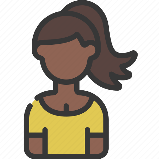 Sharp, pony, tail, woman, person, user, people icon - Download on Iconfinder
