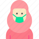 muslim, woman, wearing, hijab, costume, culture