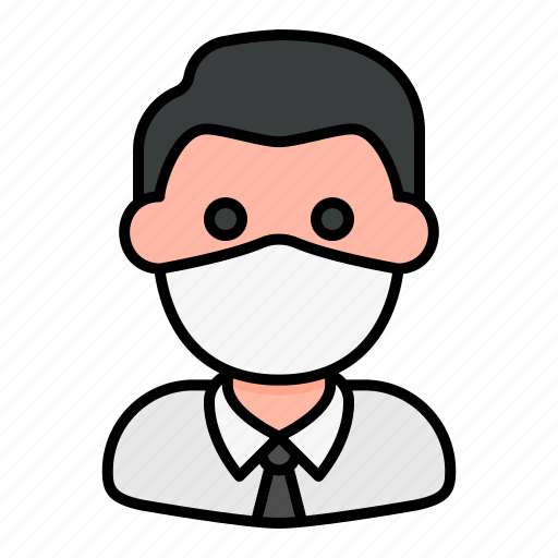 Avatar, businessman, man, medical mask, profile, user icon - Download on Iconfinder