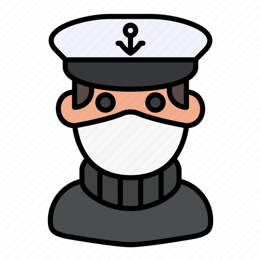 Avatar, captain, man, medical mask, profile, user icon - Download on Iconfinder