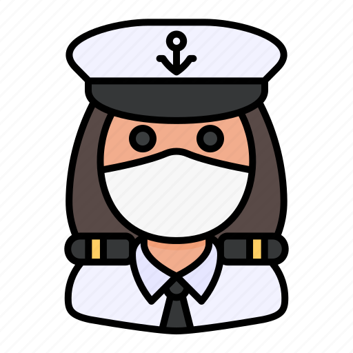 Avatar, captain, medical mask, profile, user, woman icon - Download on Iconfinder