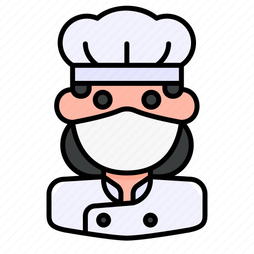 Avatar, chef, medical mask, profile, user, woman icon - Download on Iconfinder