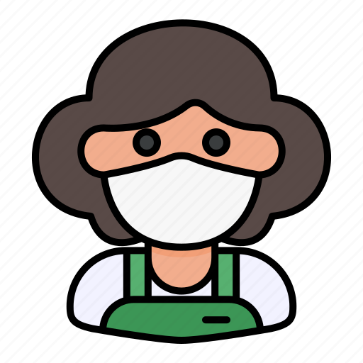 Avatar, clerk, medical mask, profile, user, woman icon - Download on Iconfinder