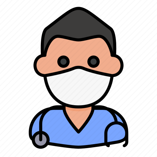 Avatar, man, medical mask, nurse, profile, user icon - Download on Iconfinder