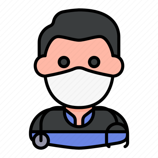 Avatar, man, medical mask, paramedic, profile, user icon - Download on Iconfinder
