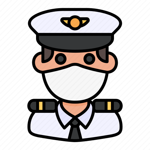 Avatar, man, medical mask, pilot, profile, user icon - Download on Iconfinder