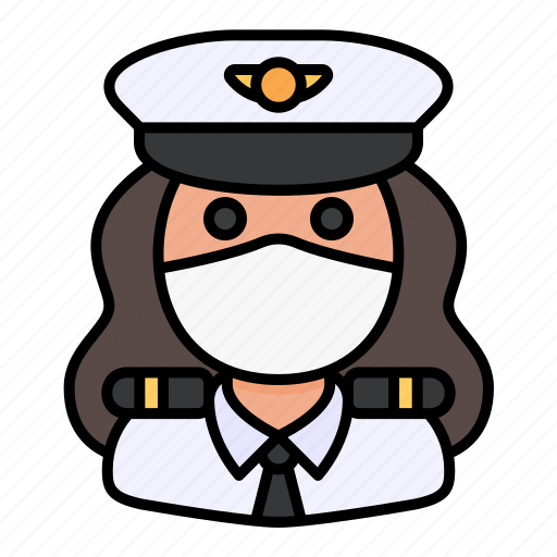 Avatar, medical mask, pilot, profile, user, woman icon - Download on Iconfinder