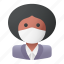 avatar, businesswoman, medical mask, profile, user, woman 