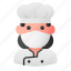 avatar, chef, medical mask, profile, user, woman 
