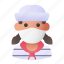 avatar, medical mask, profile, sailor, user, woman 