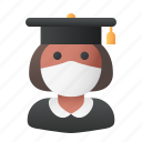avatar, medical mask, profile, student, user, woman
