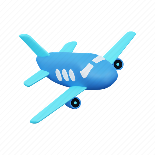 Plane, airplane, flight, aircraft, travel, transport, transportation 3D illustration - Download on Iconfinder