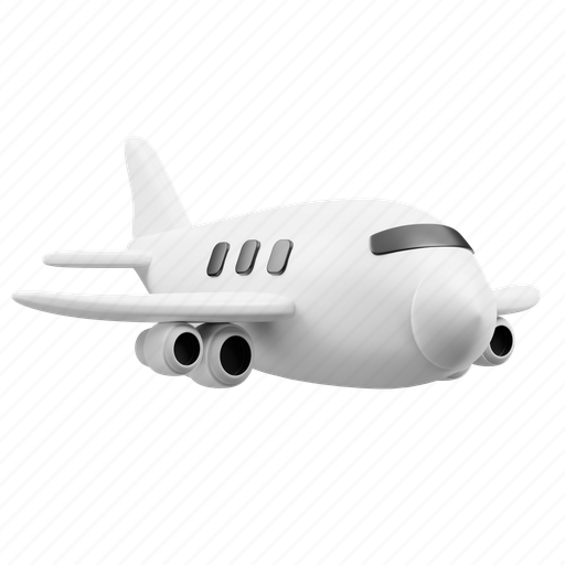 Airplane, flight, travel, transport, aircraft, transportation, fly 3D illustration - Download on Iconfinder