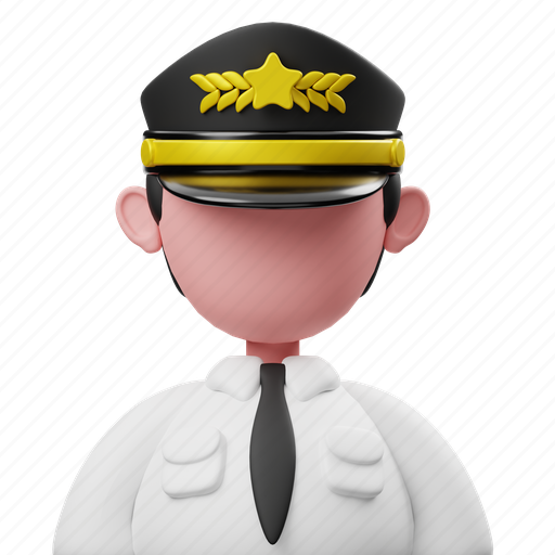 Pilot, person, character, man, avatar, airplane, professional 3D illustration - Download on Iconfinder
