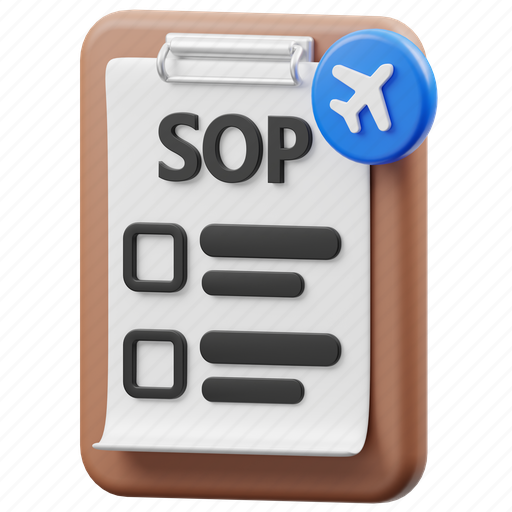 Sop, operating, procedure, management, clipboard, document, checklist 3D illustration - Download on Iconfinder