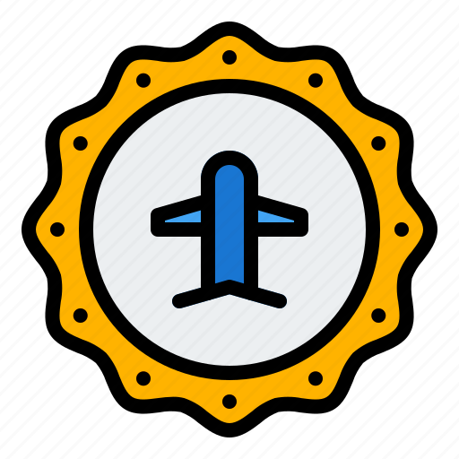 Airplane, aviation, award, emblem, plane, transportation icon - Download on Iconfinder