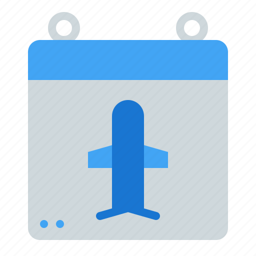 Airplane, aviation, calendar, plane, reminder, transportation icon - Download on Iconfinder
