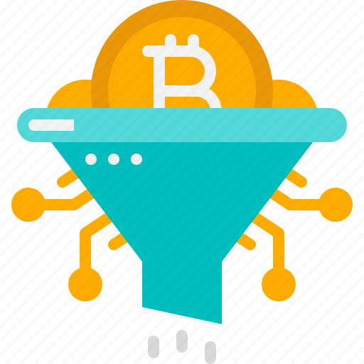 Funnel, filter, flow, conversion, bitcoin, blockchain, cryptocurrency icon - Download on Iconfinder