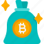 bag, money bag, investment, savings, bitcoin, cryptocurrency, digital currency, coin, crypto 
