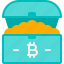 chest, treasure, coins, winning, bitcoin, cryptocurrency, digital currency, coin, crypto 