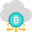 cloud, server, bitcoin, digital, network, cryptocurrency, digital currency, coin, crypto 