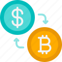 exchange, currency, dollar, bitcoin, transaction, cryptocurrency, digital currency, coin, crypto