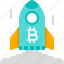 rocket, launch, launching, bitcoin, space, cryptocurrency, digital currency, coin, crypto 