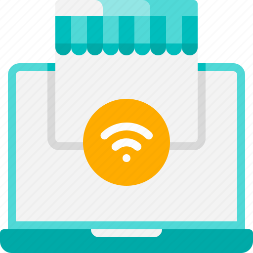 Ecommerce, online, shopping, connection, store, wireless, laptop icon - Download on Iconfinder
