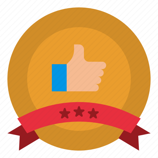 Award, badge, like, quality, thumbs icon - Download on Iconfinder