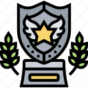 trophy, shield, guarantee, certificate, award