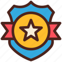 star, award, shield, medal, badge