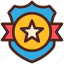 star, award, shield, medal, badge 