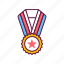 achievement, award, badge, medal, victory, winner 
