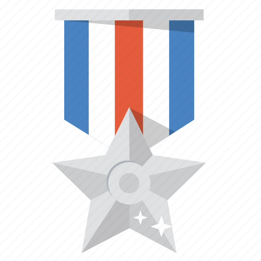 Award, medal, silver, silver star, valor, star, trophy icon - Download on Iconfinder